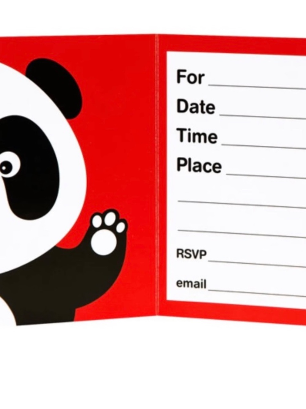 Panda Birthday Party Supplies Set for 8 - Picture 7 of 7